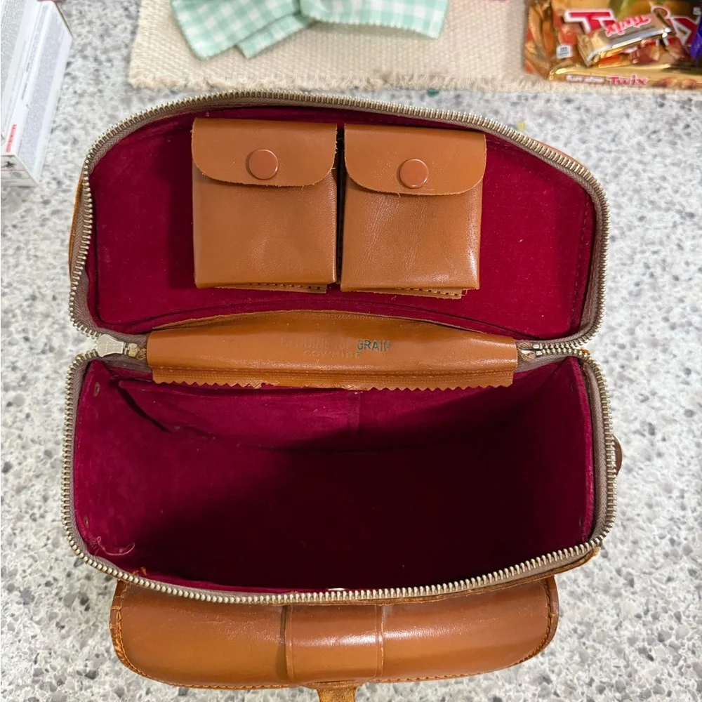 Classic Brown Vintage Leather Camera Case